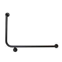 Dolphy wall mount stainless steel safety grab rail (right) 600 x 950 mm -  black