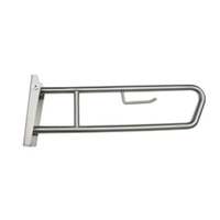 Pull down grab rail  with toilet roll holder 850mml x 315mmh