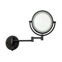 Dolphy dual sided led wall mount 5x magnifying mirror 8inch - black