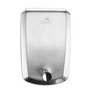 Dolphy manual stainless steel liquid soap dispenser 500ml - silver