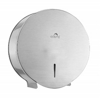 Dolphy lockable space saving durable stainless steel jumbo toilet roll dispenser - silver