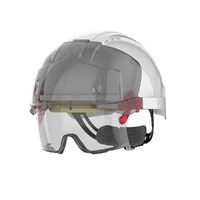 JSP Evo Vista Lens Non Vented White/Smoke Helmet - Wheel Ratchet - Clear Lens