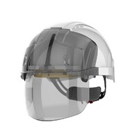 JSP Evo Vista Shield Non Vented White/Smoke Helmet - Wheel Ratchet - Clear Visor