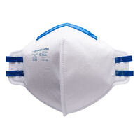 Portwest FFP2 Dust Mist Fold Flat Respirator (Pk20) Colour White Size