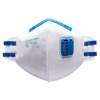 Portwest FFP2 Valved Dust Mist Fold Flat Respirator (Pk20) Colour White Size