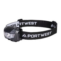 Portwest USB Rechargeable Head Torch Colour Black Size