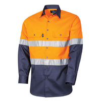 TRU Workwear Lightweight Vented Hi-Vis Drill Shirt with 3M Tape