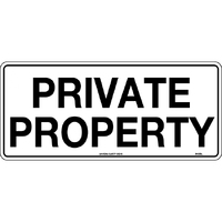 Private Property Sign 450x200mm Metal