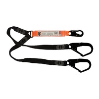 Double Leg Lanyard with Absorber 1.85m Snap Hook and Scaffold Hook