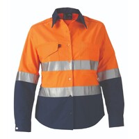 KingGee Workcool2 Womens Hi Vis Ref Spliced Shirt Long Sleeve