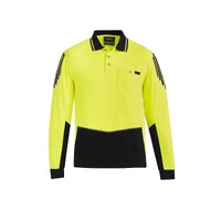 Syzmik Mens Hi Vis Flux L/S Polo